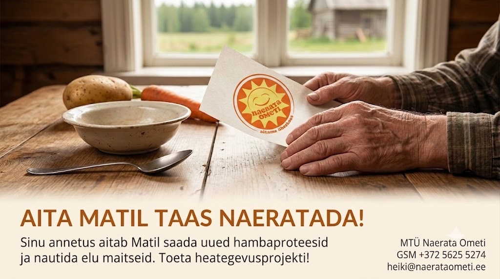 Aitame 89-aastasel Matil taas naeratada ja täisväärtuslikult süüa! Viljandimaal Mõisaküla hooldekodus elab 89-aastane Mati – mees, kelle pikk elutee on olnud üh